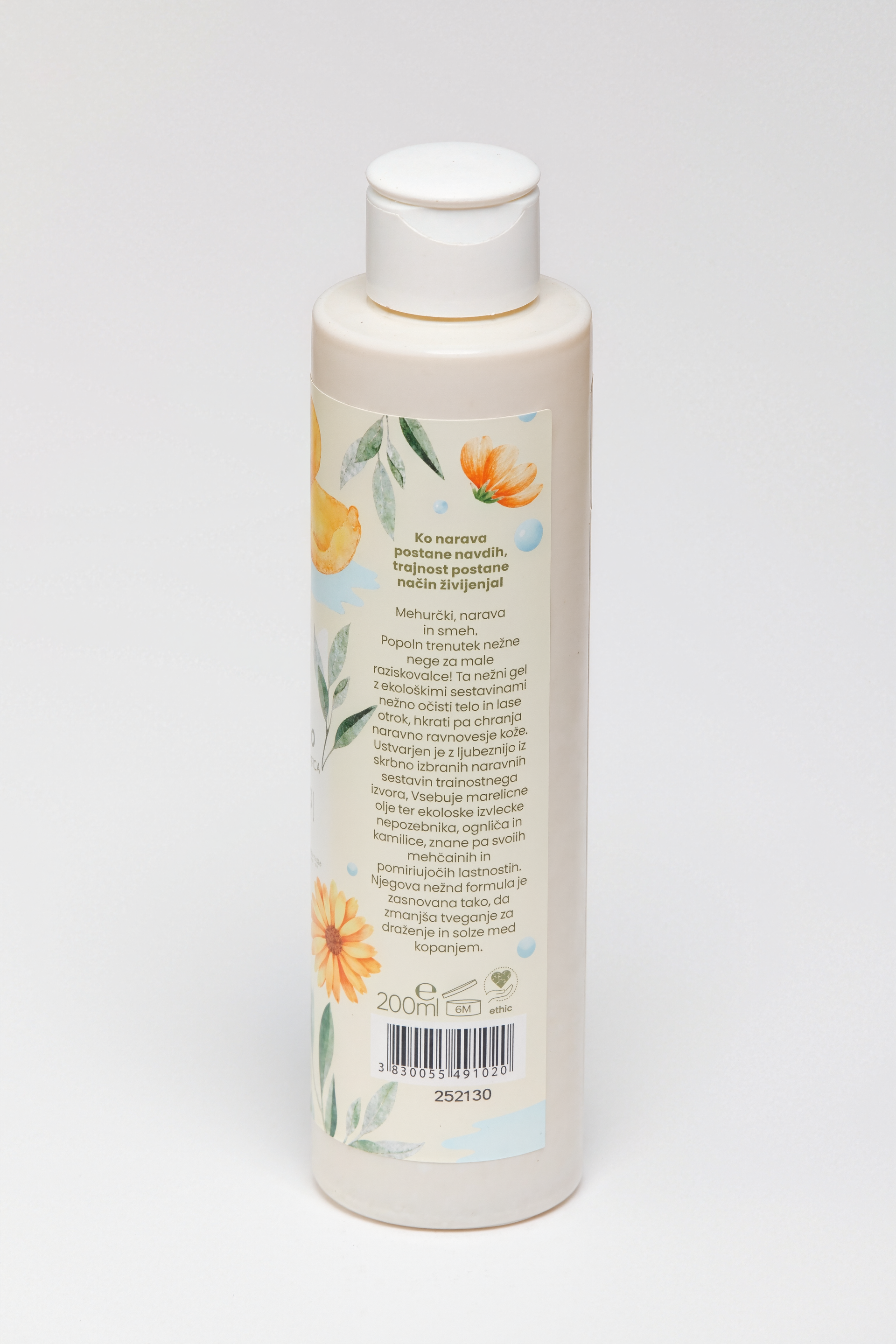 BABY KOPEL ZA LASE & TELO marelica, ognjič in kamilica 200 ml