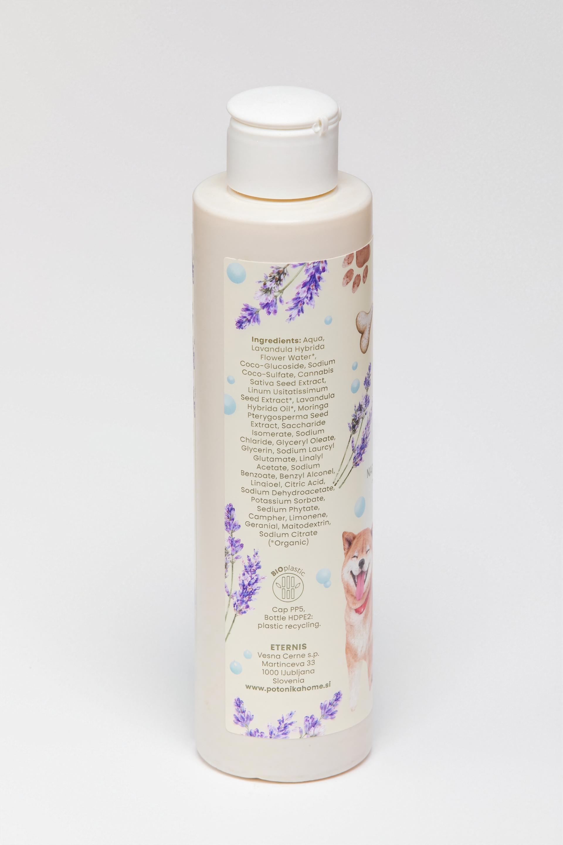 BUBBLES NARAVNI ŠAMPON ZA PSE SIVKA & LANENA SEMENA 200 ml